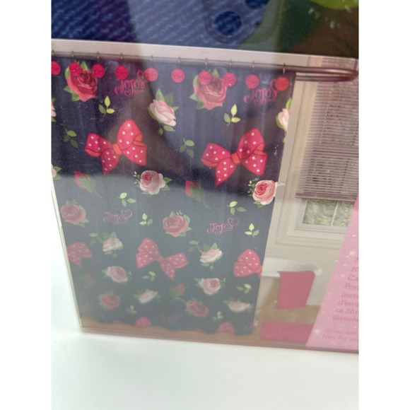 Nickelodeon JoJo Siwa Shower Curtain and Hook Set Kids Fabric Bathroom Decor - Picture 3 of 8